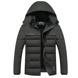 Dicke warme Winterjacke mit Kapuze