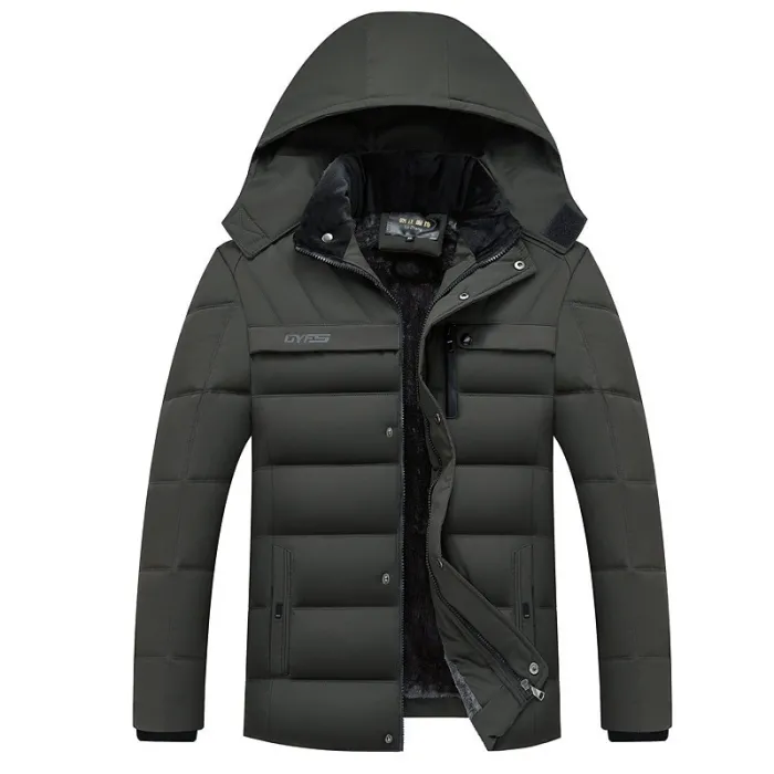 Dicke warme Winterjacke mit Kapuze
