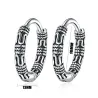 Vintage runde Ohrringe mit Schlangenmuster - 925er Sterlingsilber