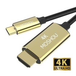 USB C HDMI Kabel Type-C zu HDMI - Thunderbolt 3 - Konverter - Adapter - 4K 60Hz - für MacBook / Huawei Mate 30 40 Pro