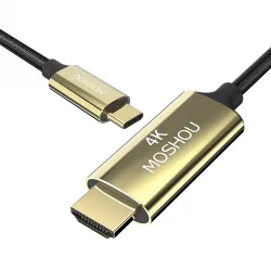USB C HDMI Kabel Type-C zu HDMI - Thunderbolt 3 - Konverter - Adapter - 4K 60Hz - für MacBook / Huawei Mate 30 40 Pro