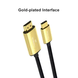 USB C HDMI Kabel Type-C zu HDMI - Thunderbolt 3 - Konverter - Adapter - 4K 60Hz - für MacBook / Huawei Mate 30 40 Pro