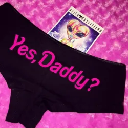Sexy lustiges Höschen - Baumwollhöschen - "Yes Daddy" Schriftzug