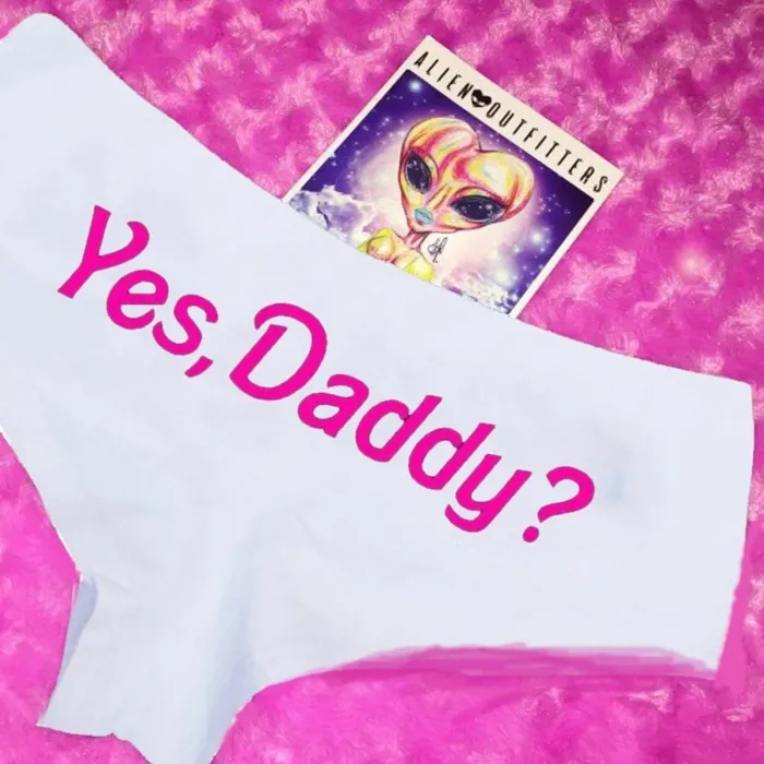 Sexy lustiges Höschen - Baumwollhöschen - "Yes Daddy" Schriftzug