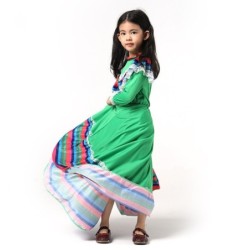 Traditionelle mexikanische Tanzprinzessin - Kostüm - Kleid für Mädchen - Feste / Halloween / Geburtstagsfeier