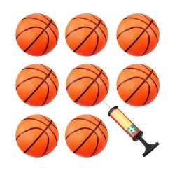 Mini Basketbälle - aufblasbar - mit Inflator - 8 Stück