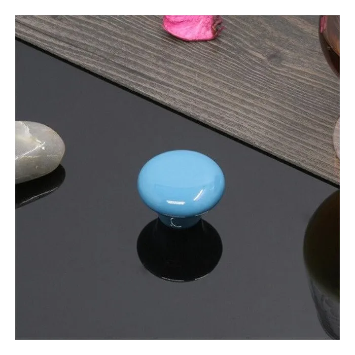 Ceramic round furniture knobs - for doors / cabinets / wardrobes / drawersFurniture