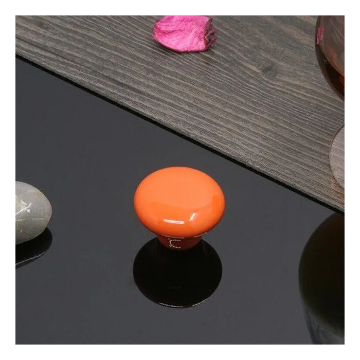 Ceramic round furniture knobs - for doors / cabinets / wardrobes / drawersFurniture