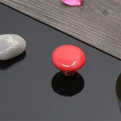 Ceramic round furniture knobs - for doors / cabinets / wardrobes / drawersFurniture