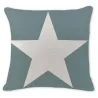Dekorativer Kissenbezug - Leinen - Geometrie / Pentagramm bedruckt - 45 * 45cm