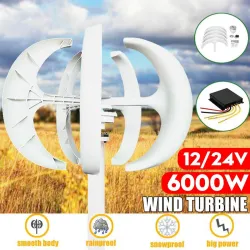 Windturbinengenerator - mit Steuerung - 5 Flügel - 6000 W - 24 V
