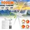 Windturbinengenerator - 6 Flügel - dreiphasig - 9000 W - 48 V