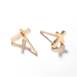 Kleine Ohrstecker - Kreuz / Stab / Totenkopf - Unisex - Edelstahl