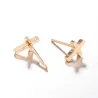 Kleine Ohrstecker - Kreuz / Stab / Totenkopf - Unisex - Edelstahl