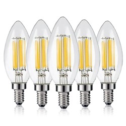 LED bulb - candle type - dimmable - 6W - E12 / E14