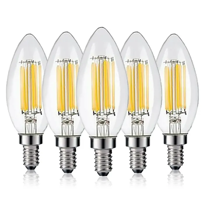 LED-Lampe - Kerzentyp - dimmbar - 6W - E12 / E14