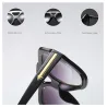 Fashionable sunglasses - oversized frame - decorative metal arrow - unisexSunglasses
