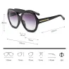 Fashionable sunglasses - oversized frame - decorative metal arrow - unisexSunglasses