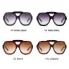 Fashionable sunglasses - oversized frame - decorative metal arrow - unisexSunglasses