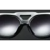 Modische Sonnenbrille - übergroßer Rahmen - dekorativer Metallpfeil - Unisex