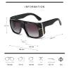 Trendige große Sonnenbrille - getönt - mit goldener Metallverzierung - Unisex