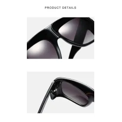 Trendy big sunglasses - tinted - with golden metal decoration - unisexSunglasses