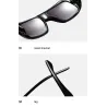 Trendy big sunglasses - tinted - with golden metal decoration - unisexSunglasses