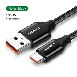 Ugreen - USB type-C cable - fast charging - 6A / 5A - 100W - 480MbpsCables