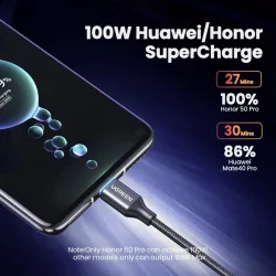 Ugreen - USB type-C cable - fast charging - 6A / 5A - 100W - 480MbpsCables