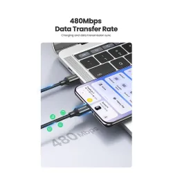 Ugreen - USB type-C cable - fast charging - 6A / 5A - 100W - 480MbpsCables