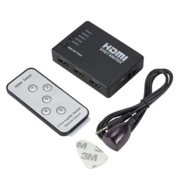 5 in / 1 out - HDMI Switcher - Splitter - HUB - mit IR-Fernbedienung - 1080P - für HDTV DVD BOX