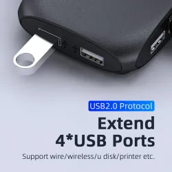 HDMI KVM-Switch - mit Extender - 4 USB 2.0 - 4K30Hz 1080P60Hz