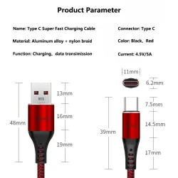 Schnelllade-/Datenkabel - USB Typ-C - 5A