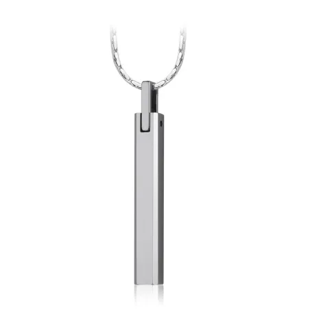Klassischer stabförmiger Anhänger - mit Kette - Wolfram - Unisex