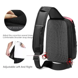 Multifunktions-Umhängetasche - 9,7" Laptop-Rucksack - mit USB-Ladeanschluss - wasserdicht