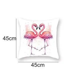 Dekorativer Kissenbezug - mit rosa Flamingo - 45 * 45cm