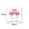 Dekorativer Kissenbezug - mit rosa Flamingo - 45 * 45cm