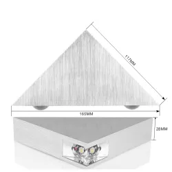 Moderne Wandleuchte - dreieckig - Aluminium - LED - 3W