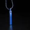 Classic stick shaped pendant - with chain - tungsten - unisexNecklaces