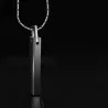Classic stick shaped pendant - with chain - tungsten - unisexNecklaces