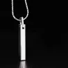 Classic stick shaped pendant - with chain - tungsten - unisexNecklaces