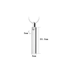Classic stick shaped pendant - with chain - tungsten - unisexNecklaces