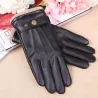 Schwarze Winterhandschuhe - mit Touchscreen-Funktion - Leder