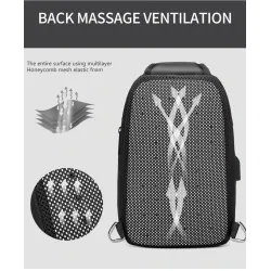 Multifunktions-Umhängetasche - 9,7" Laptop-Rucksack - mit USB-Ladeanschluss - wasserdicht
