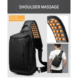 Modische Umhängetasche - Rucksack für 9,7" iPad - mit USB-Ladeanschluss - wasserdicht