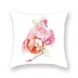 Dekorativer Kissenbezug - mit rosa Flamingo - 45 * 45cm