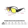 Lesebrille - gelbe Nachtsichtgläser - mit LED-Licht