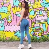 Sexy Jeans - Röhrenhose - mit niedriger Taille / Push-up