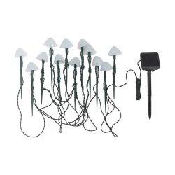 Solar-Lichterkette - LED - mit Stäbchen - wasserdicht - Pilzform