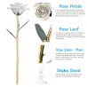Rose in 24 Karat Gold getaucht - mit Ständer - Geburtstags- / Valentinstags- / Hochzeitsgeschenk